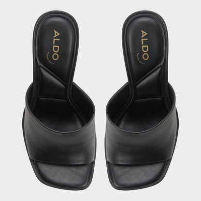 Aldo Re in Sophia Black - Heeled mule, Block heel