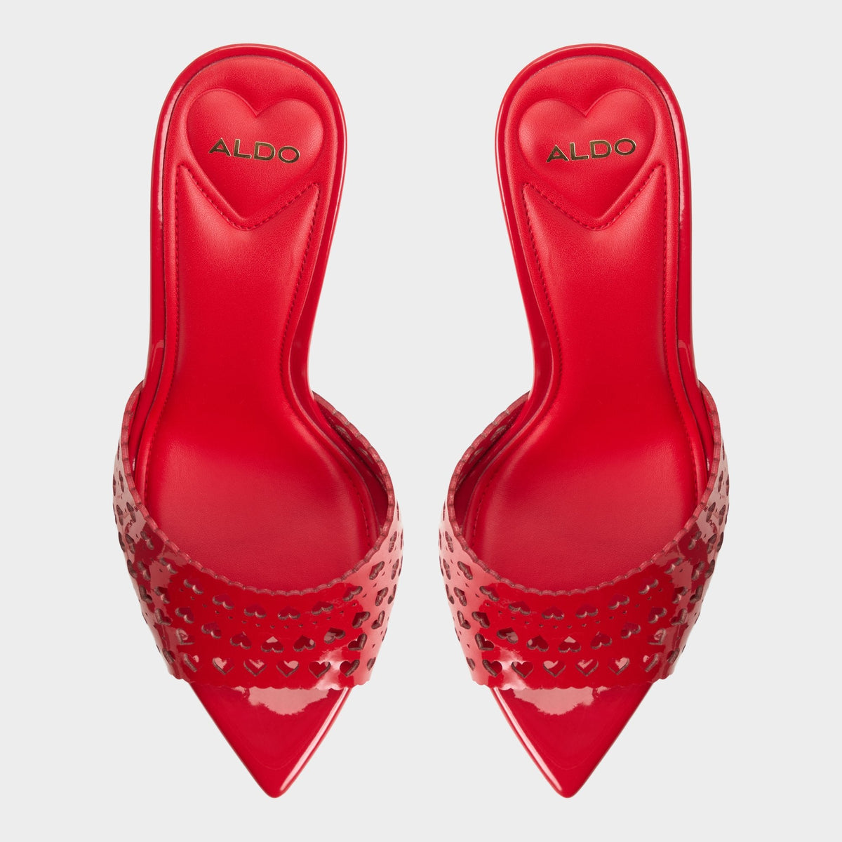 Aldo Lovemule in Medium Red - Heeled mule, Stiletto heel