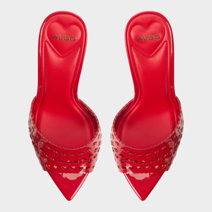 Aldo Lovemule in Medium Red - Heeled mule, Stiletto heel