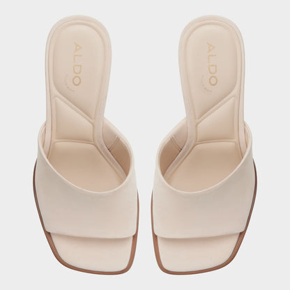 Aldo Re in Sophia Other Beige - Heeled mule, Block heel