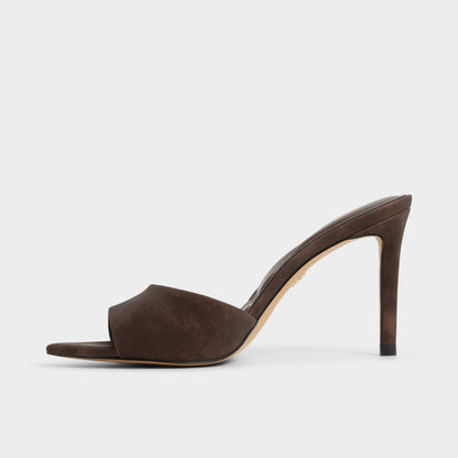 Aldo Anniebrilden Dark Brown Women's Mule slides - Heeled mule, Stiletto heel