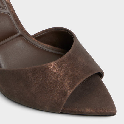 Aldo Anniebrilden Dark Brown Women's Mule slides - Heeled mule, Stiletto heel