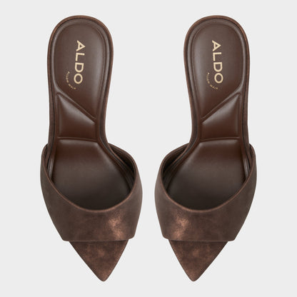 Aldo Anniebrilden Dark Brown Women's Mule slides - Heeled mule, Stiletto heel