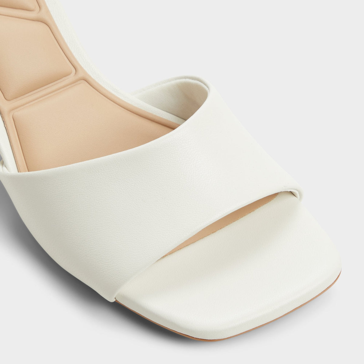 Aldo Tisha White Women's Heeled mules - Heeled mule, Block heel