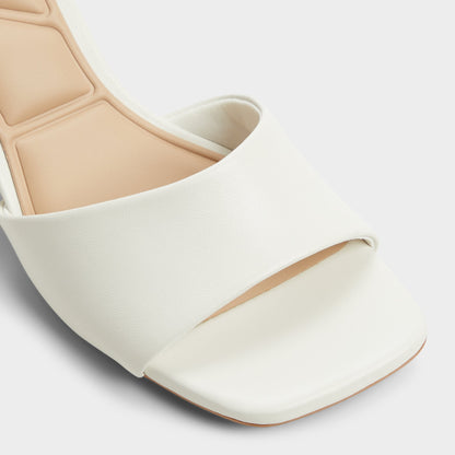 Aldo Tisha White Women's Heeled mules - Heeled mule, Block heel