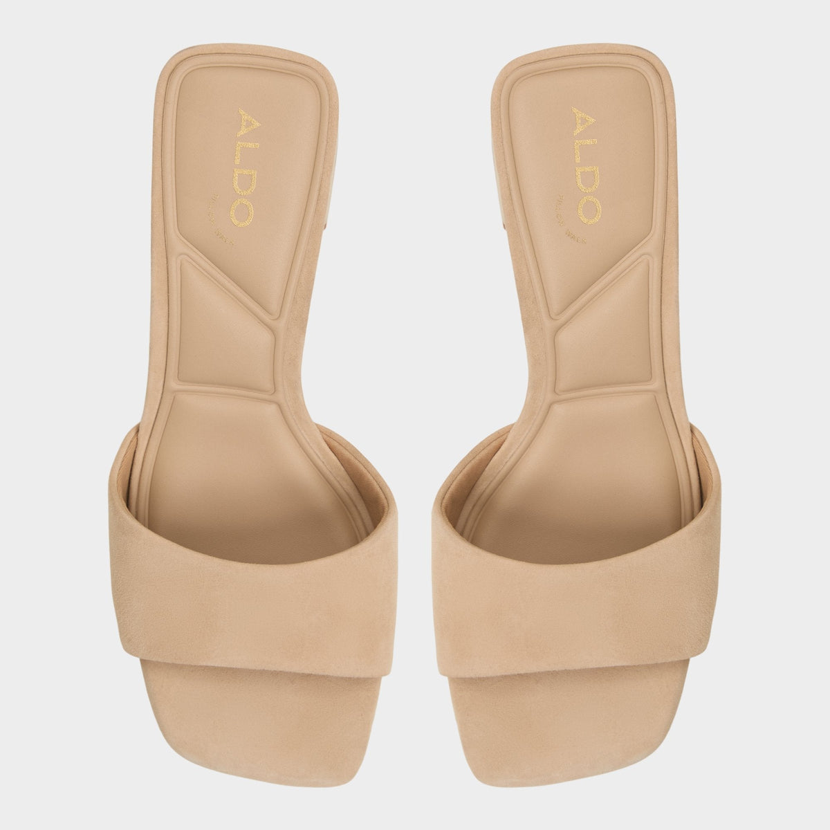 Aldo Tisha Beige Women's Heeled mules - Heeled mule, Block heel