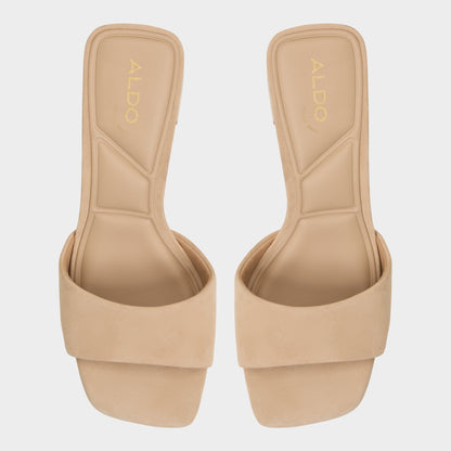 Aldo Tisha Beige Women's Heeled mules - Heeled mule, Block heel