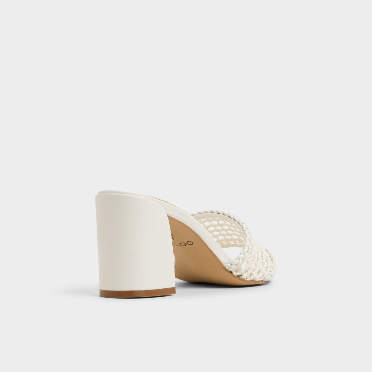 Aldo Beachdate White/Bone Women's Block heels - Heeled mule, Block heel