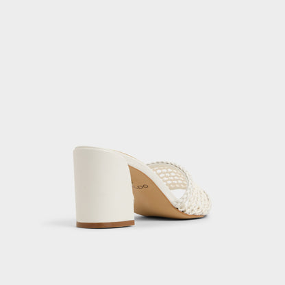 Aldo Beachdate White/Bone Women's Block heels - Heeled mule, Block heel