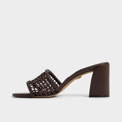 Aldo Beachdate Dark Brown Women's Block heels - Heeled mule, Block heel