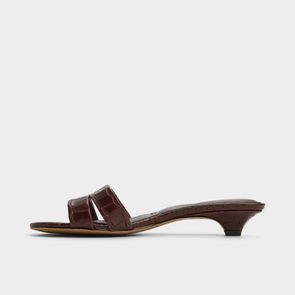 Aldo Scarletta Dark Brown Women's Heeled mules - Heeled mule, Kitten heel