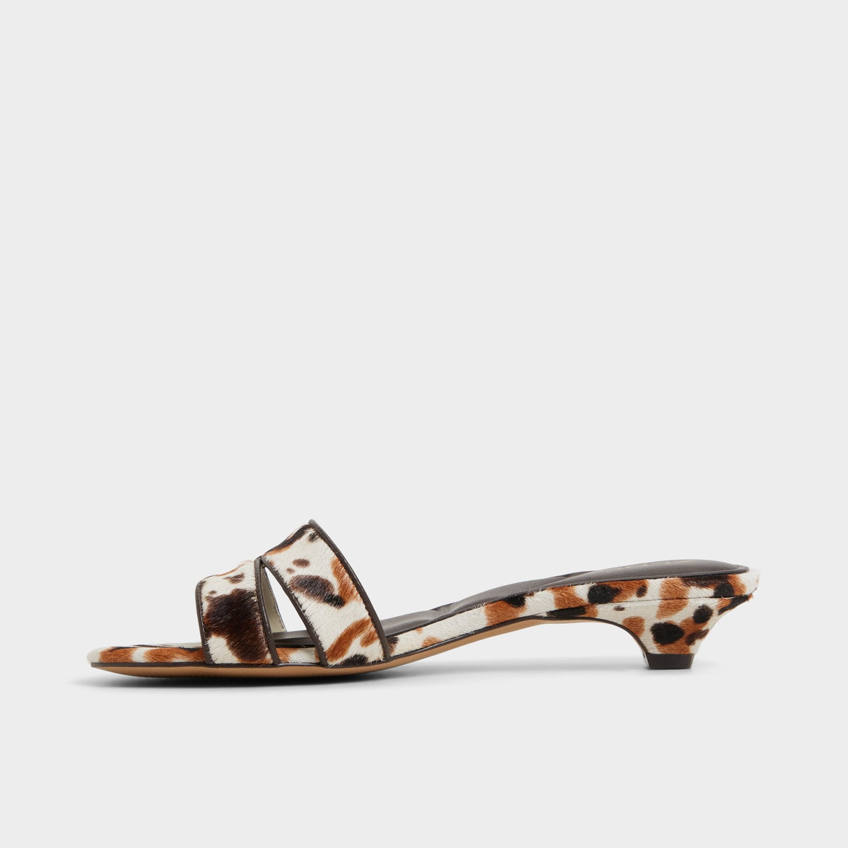 Aldo Scarletta White/Black Women's Heeled mules - Heeled mule, Kitten heel
