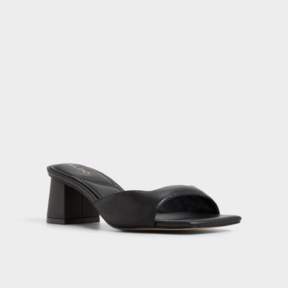 Aldo Aneky in Black - Heeled mule, Block heel
