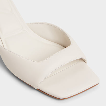 Aldo Aneky in White Bone - Heeled mule, Block heel