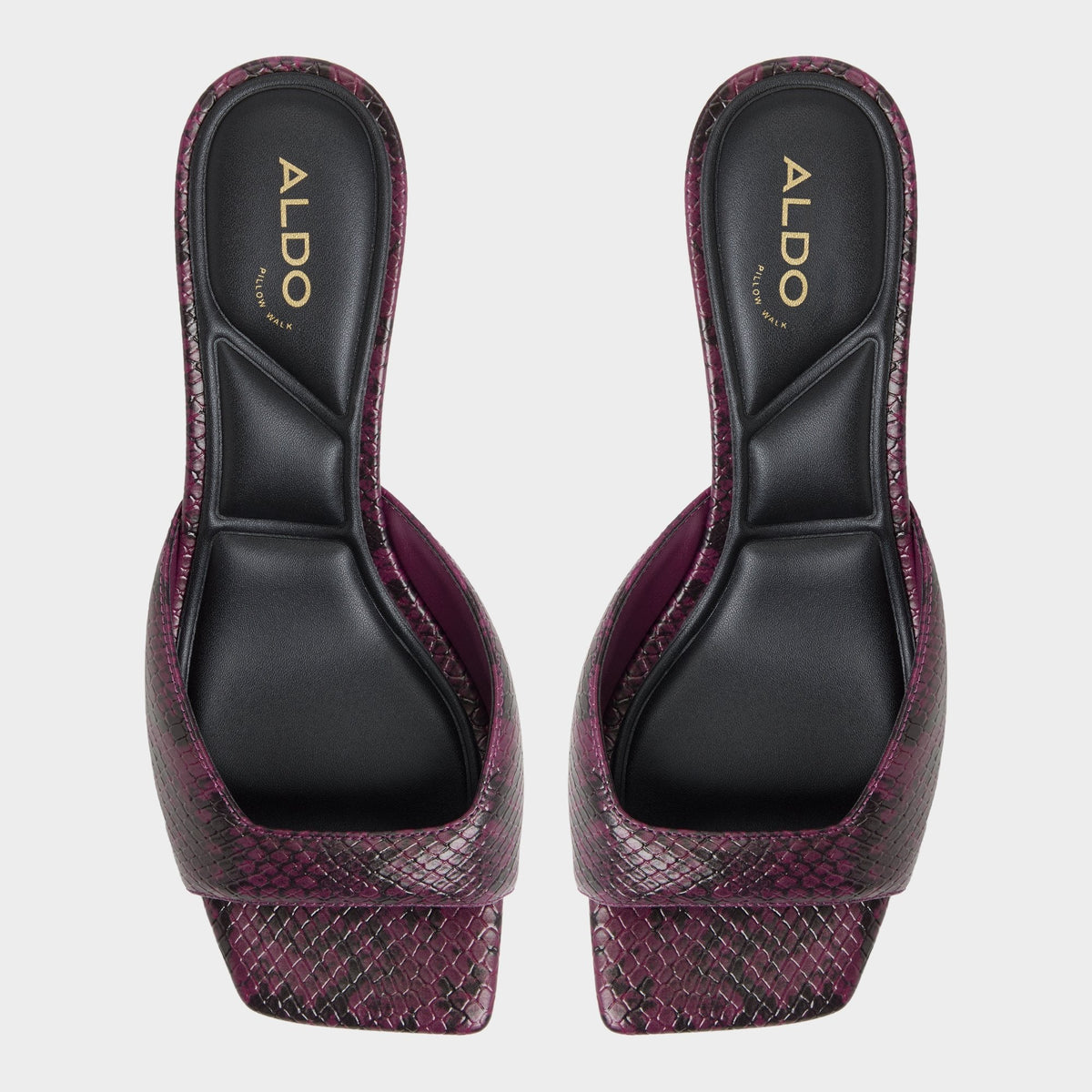 Aldo Aneky in Bordo - Heeled mule, Block heel