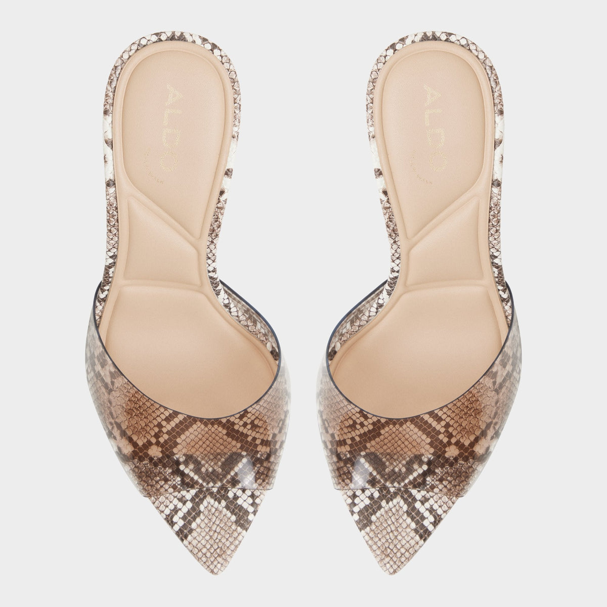 Aldo Anitabrilden Other Grey Women's Mule slides - Heeled mule, Stiletto heel
