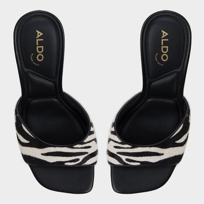 Aldo Evadalia White/Black Women's Heeled mules - Heeled mule