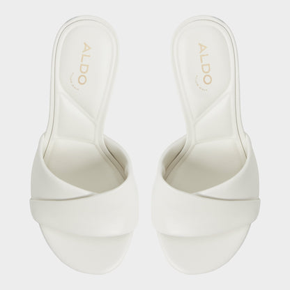 Aldo Lyhanna White/Bone Women's Heeled mules - Heeled mule, Stiletto heel