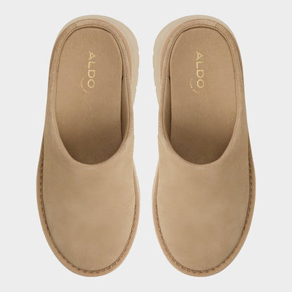 Aldo Academia Beige Women's Cold Weather Shoes - Heeled mule, Lug sole