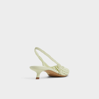 Aldo Violettia in Other Green - Sling back high heel, Kitten heel