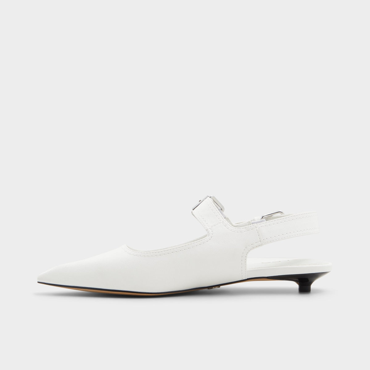Aldo Kellya White Women's Slingbacks - Sling back high heel, Kitten heel