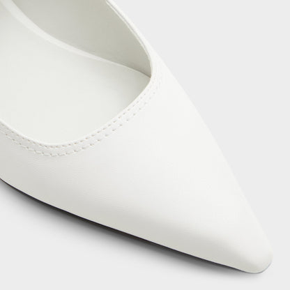 Aldo Kellya White Women's Slingbacks - Sling back high heel, Kitten heel