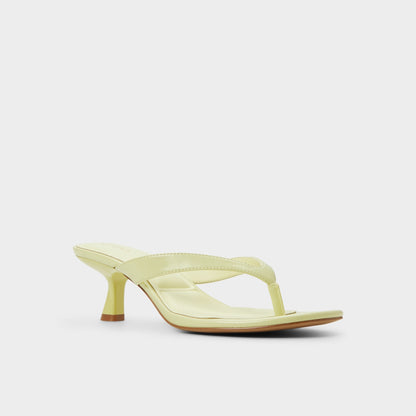 Aldo Jump Other Yellow Women's Strappy sandals - Heeled flip flop, Kitten heel