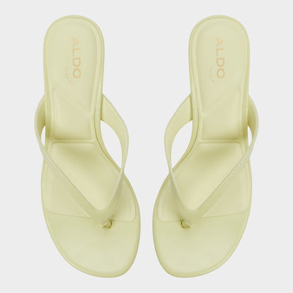 Aldo Jump Other Yellow Women's Strappy sandals - Heeled flip flop, Kitten heel