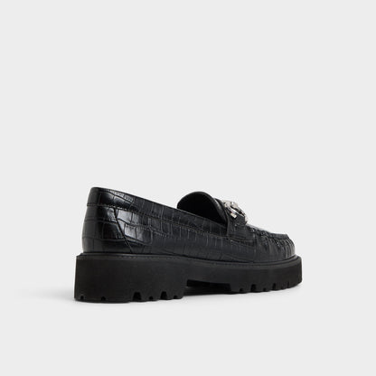 Aldo Danrose Black Women's Loafers & Oxfords - Loafer, Lug sole