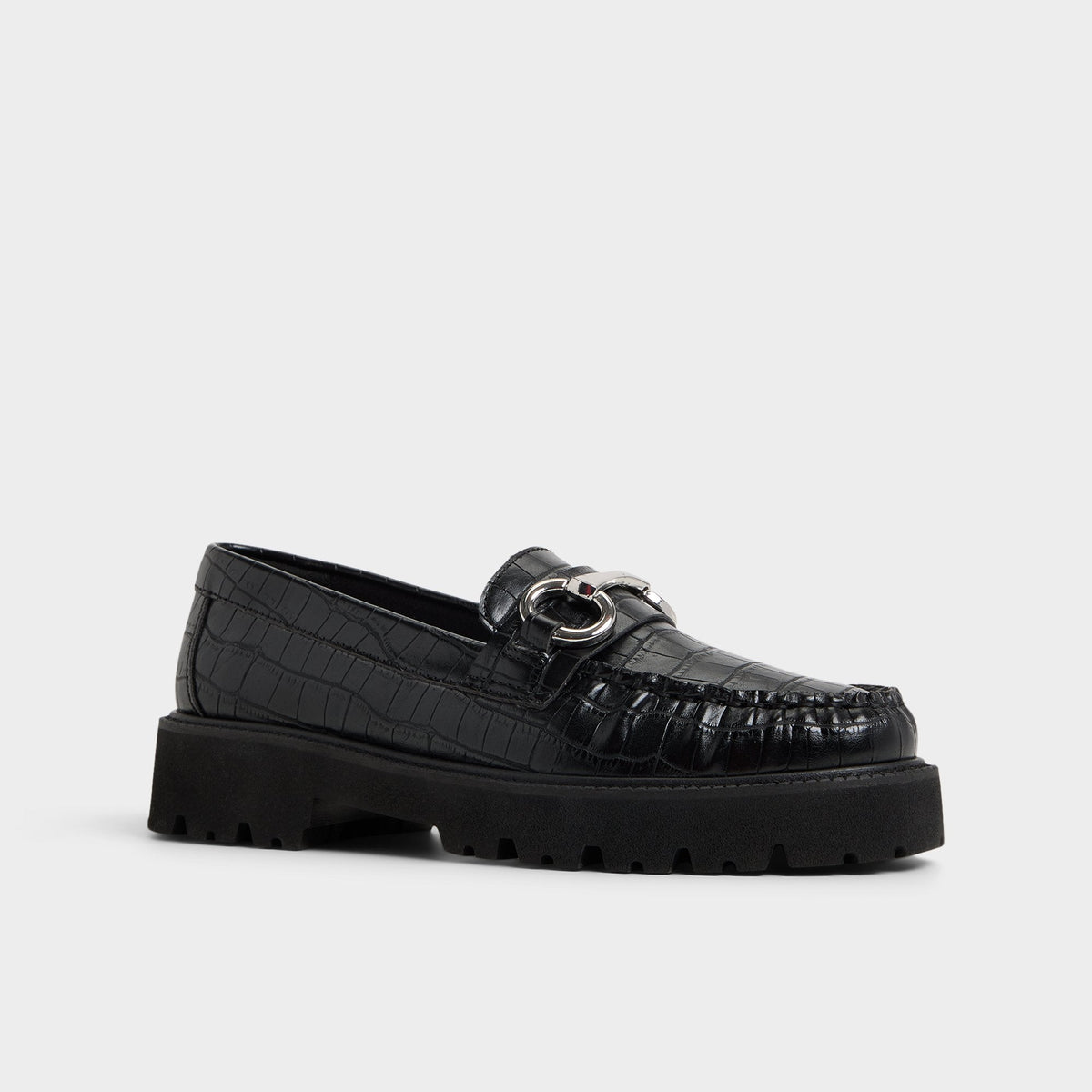 Aldo Danrose Black Women's Loafers & Oxfords - Loafer, Lug sole