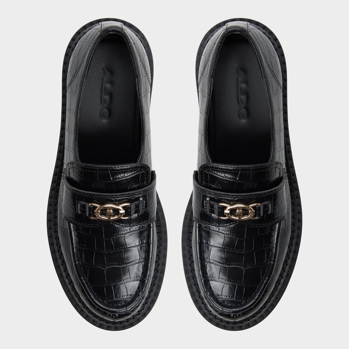 Aldo Miravelle in Black - Loafer, Lug sole