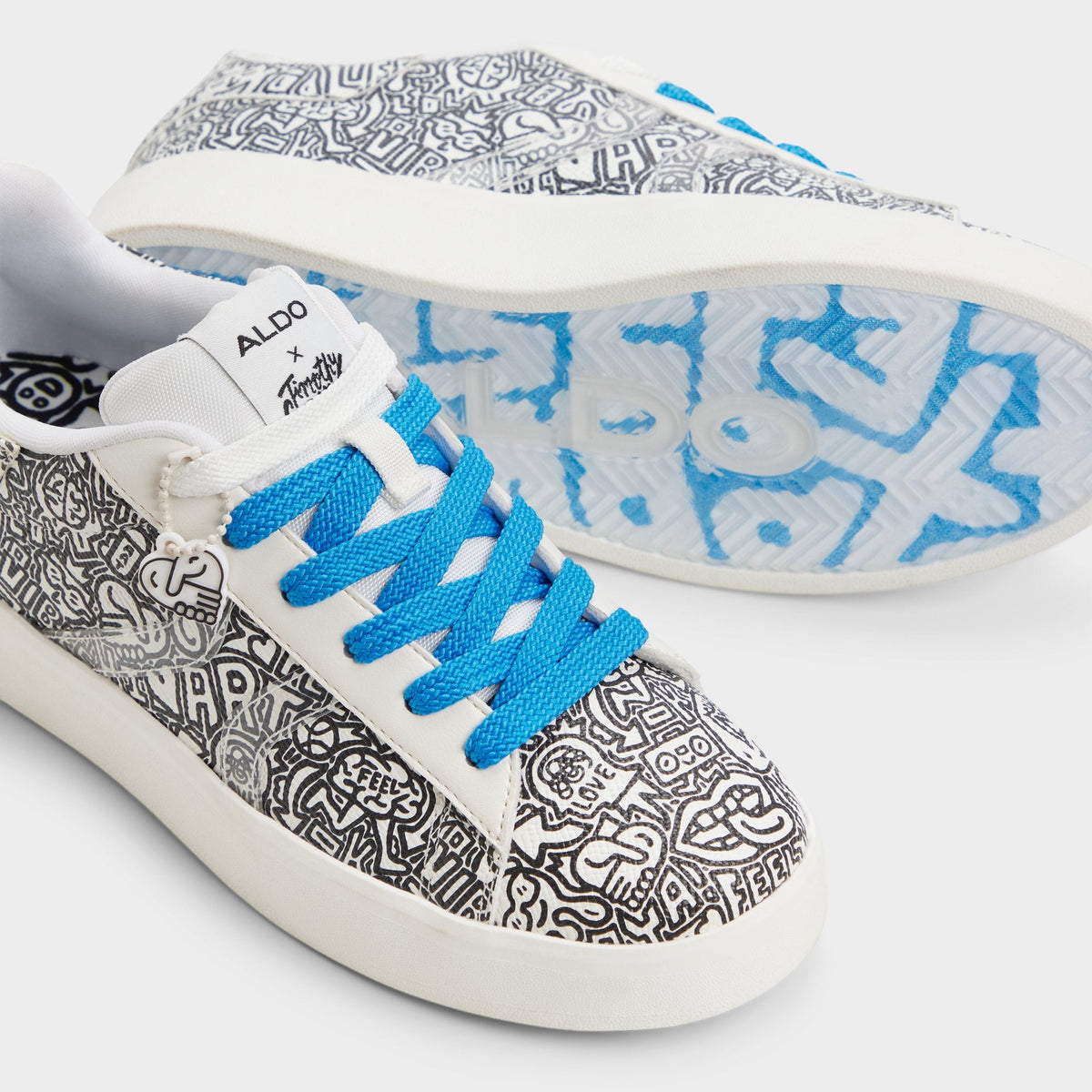 Aldo Timothy in Goodman White Black - Women's low top sneaker, Cup sole