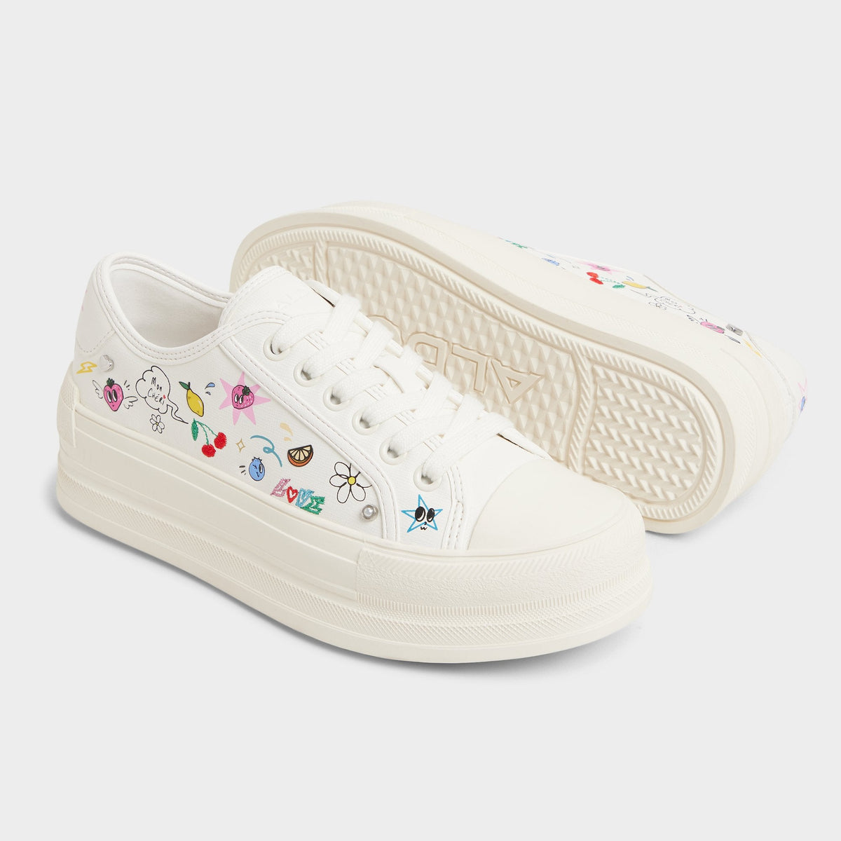 Aldo Rayes White/Multi Women's Low top sneakers - Sneaker, Platform