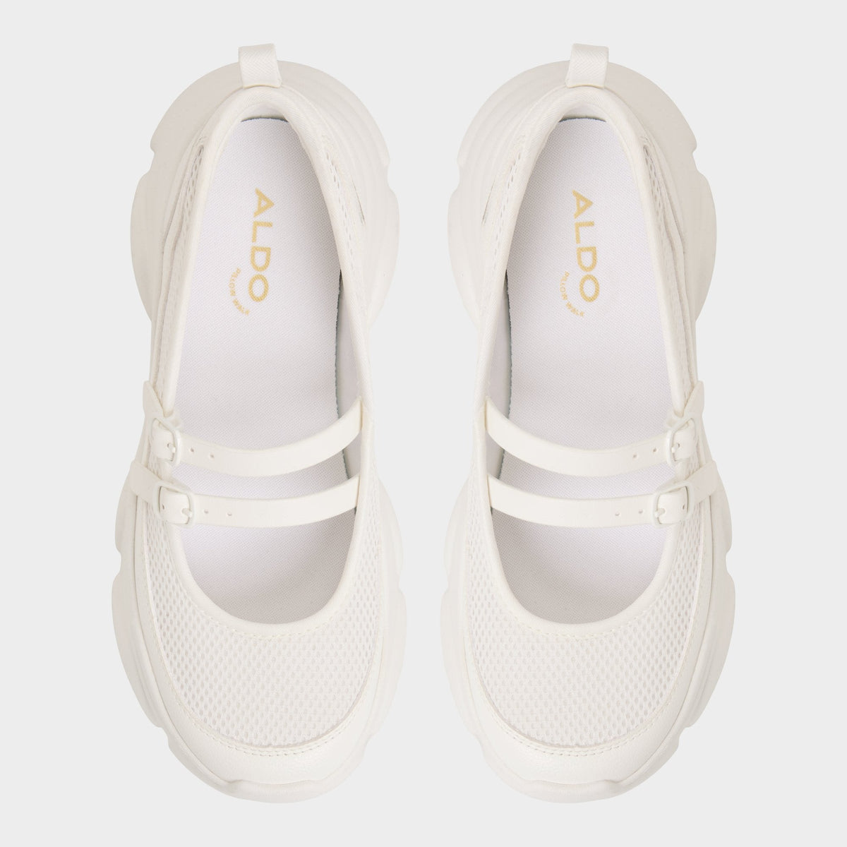 Aldo Aethera White Women's Platform and wedge sneakers - Mary Jane Sneakers, Jogger sole