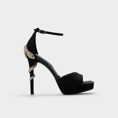 Aldo Medusa in Other Black 14266744 - Strappy heeled sandal, Platform