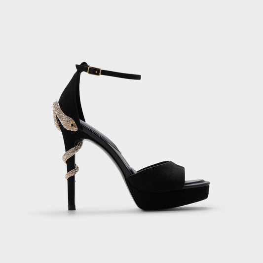 Aldo Medusa in Other Black 14266744 - Strappy heeled sandal, Platform