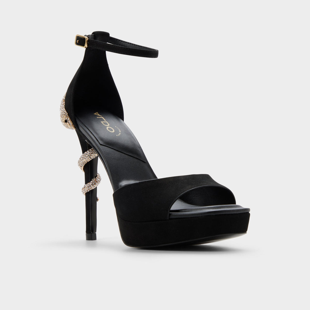 Aldo Medusa in Other Black 14266744 - Strappy heeled sandal, Platform