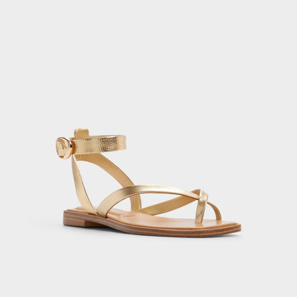 Aldo Daressi in Gold - Flat sandal