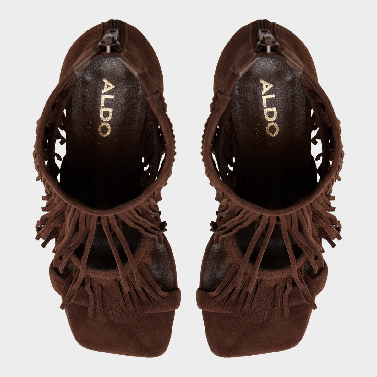 Aldo Nahana in Dark Brown - Strappy heeled sandal, Stiletto heel