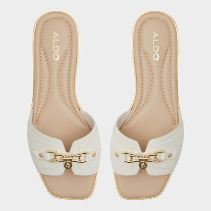 Aldo Alamassi Open White Women's Flats - Slide sandal