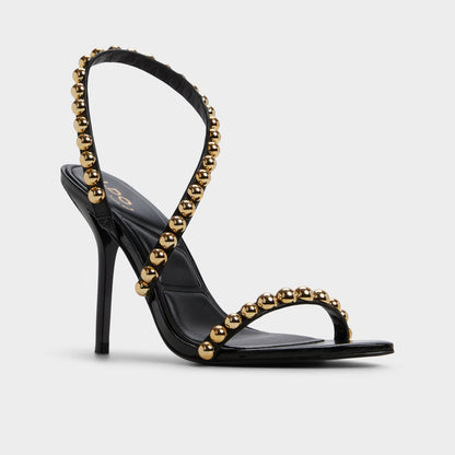 Aldo Attey in Black - Strappy heeled sandal, Stiletto heel