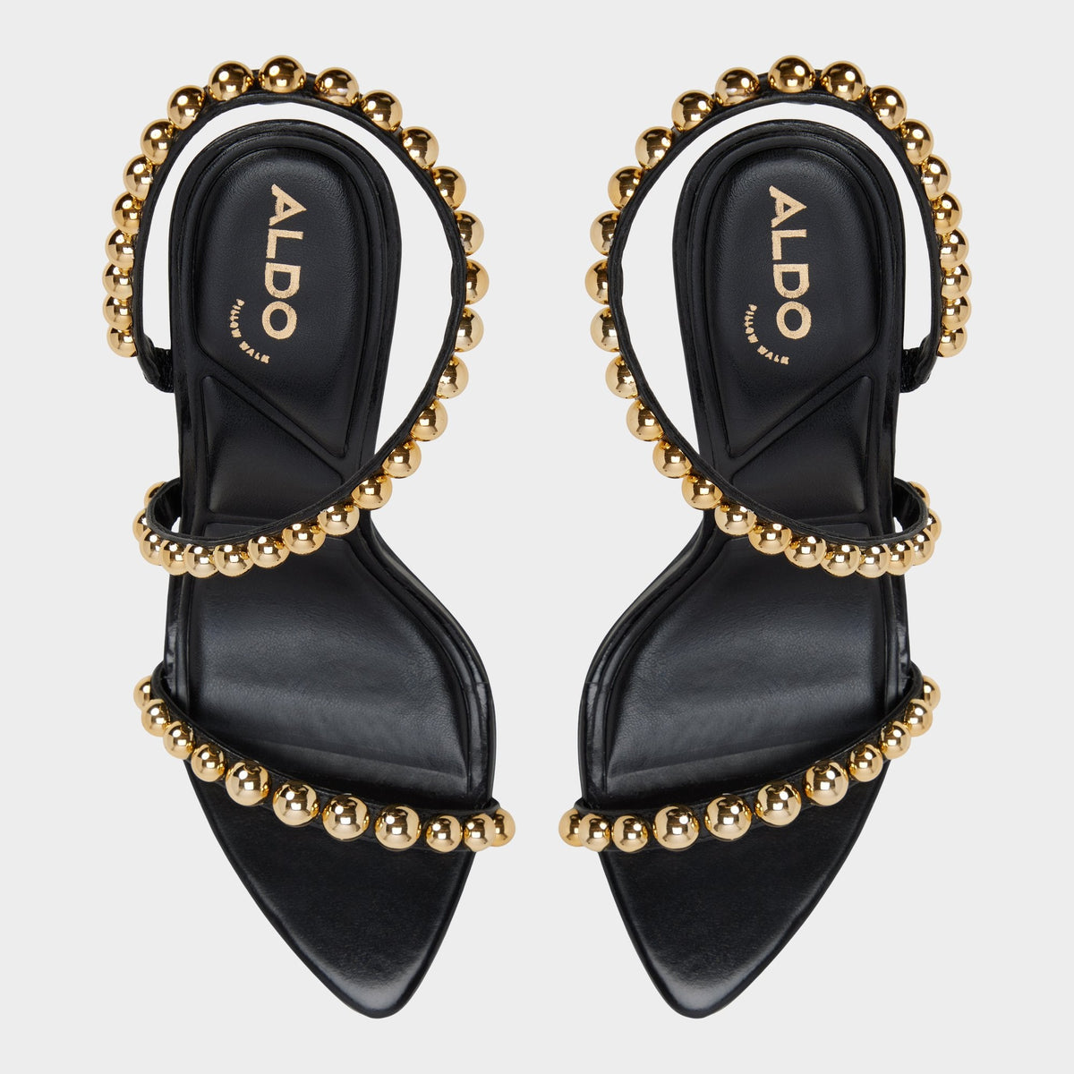 Aldo Attey in Black - Strappy heeled sandal, Stiletto heel