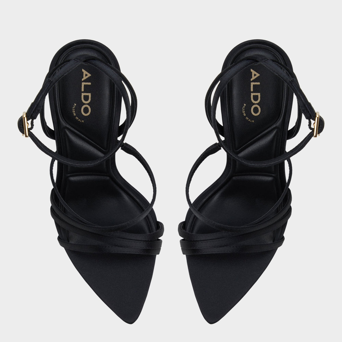 Aldo Solania Black Women's Strappy sandals - Strappy heeled sandal, Stiletto heel