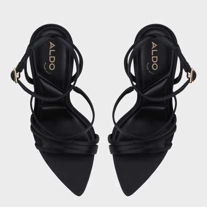 Aldo Solania Black Women's Strappy sandals - Strappy heeled sandal, Stiletto heel