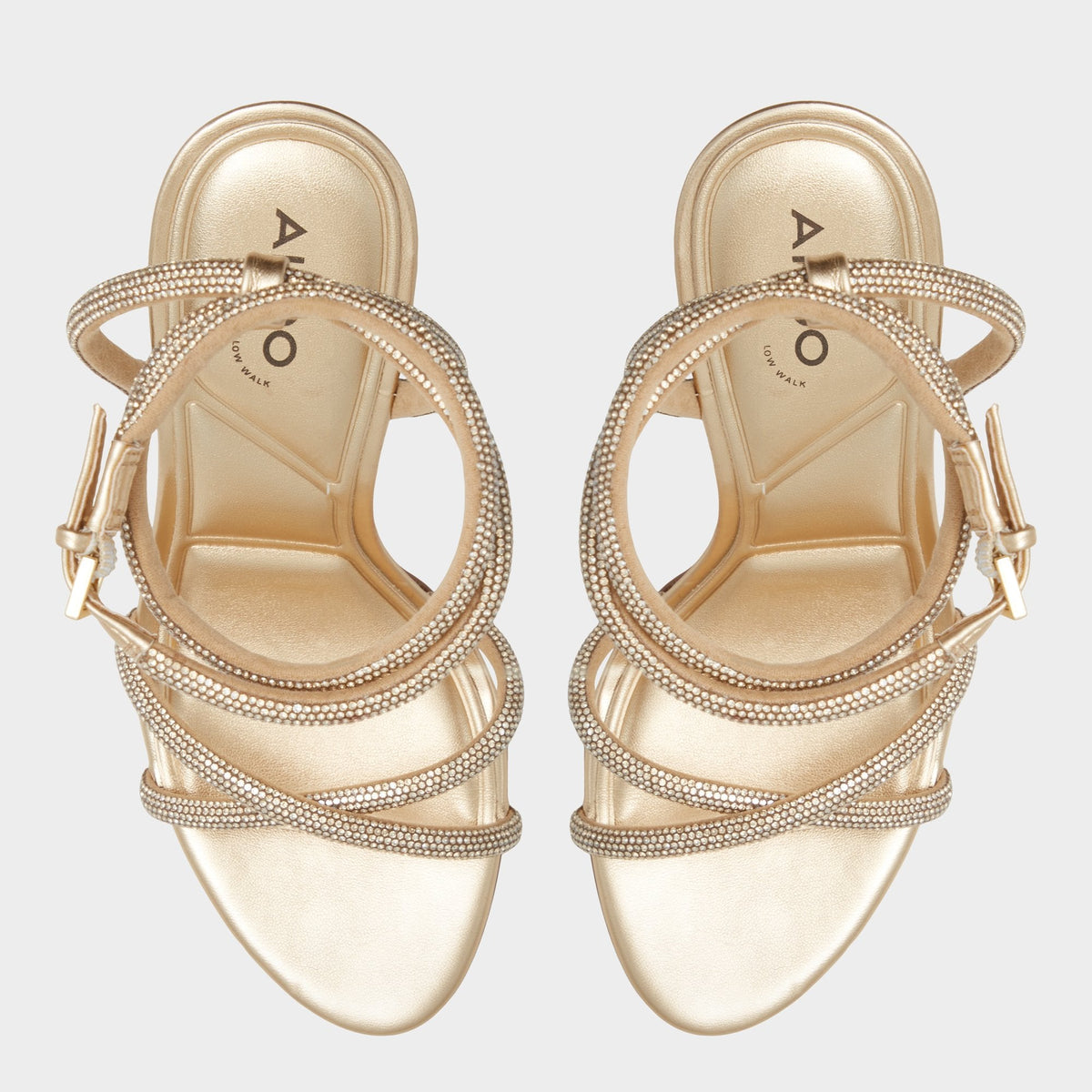 Aldo Manaelden Gold Women's Heeled sandals - Strappy heeled sandal, Stiletto heel