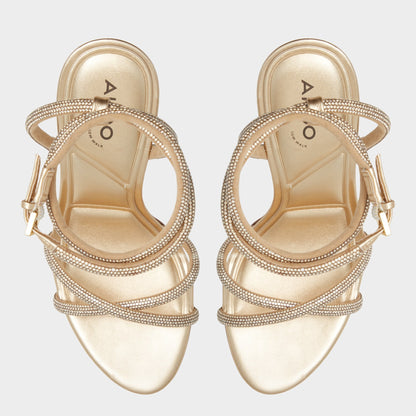 Aldo Manaelden Gold Women's Heeled sandals - Strappy heeled sandal, Stiletto heel