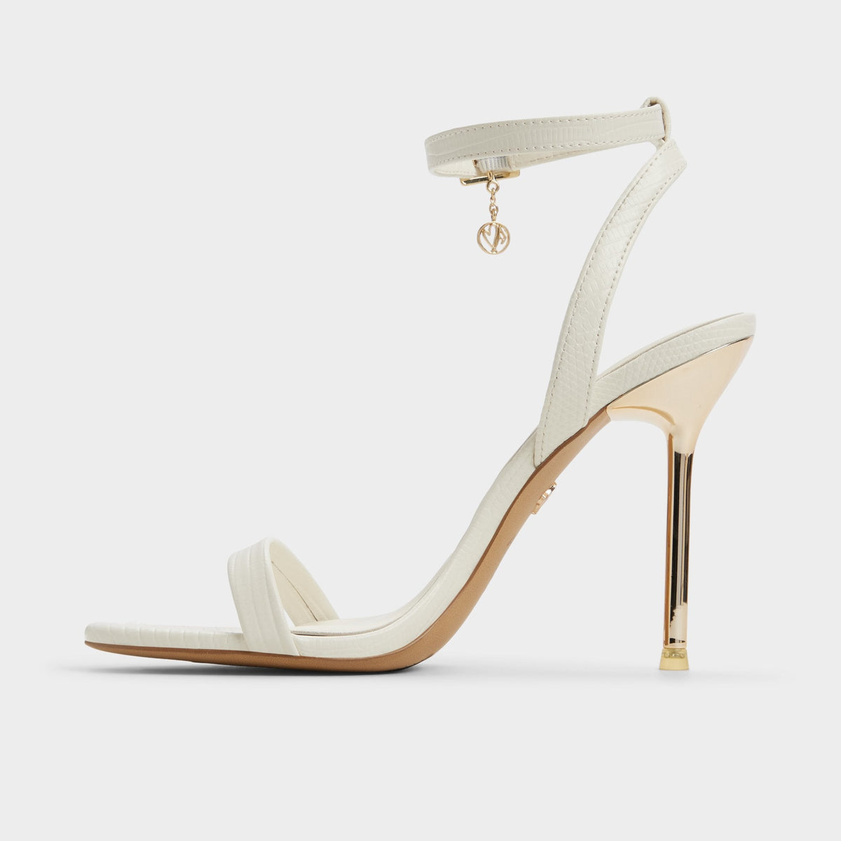 Aldo Maristou White Women's Strappy sandals - Heeled sandal, Stiletto heel