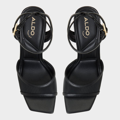 Aldo Sharra in Black 14119591 - Strappy heeled sandal, Stiletto heel