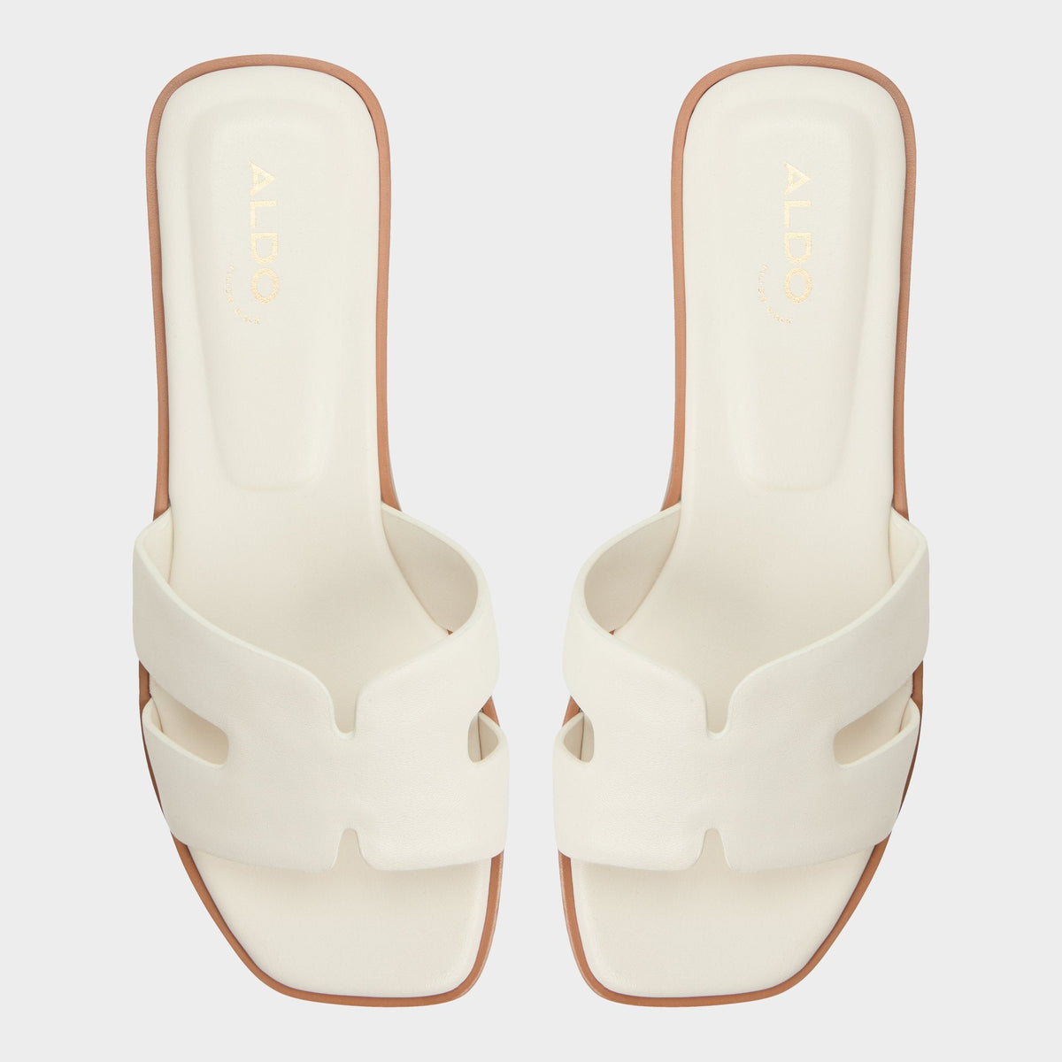 Aldo Itsandal White Women's Flats - Slide sandal