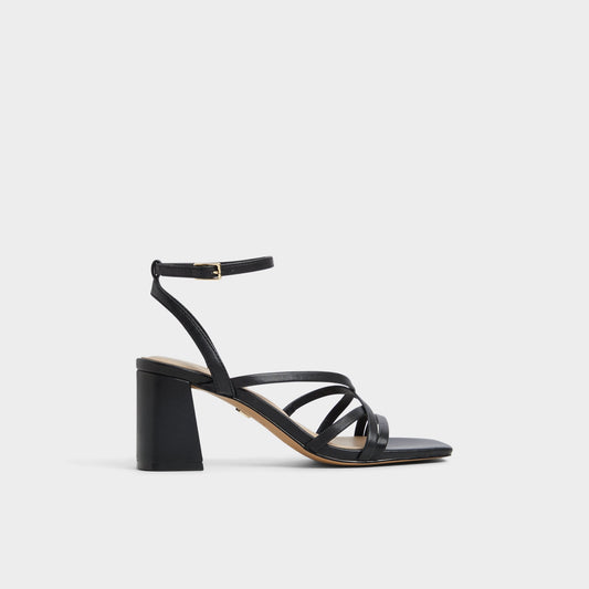 Aldo Esther Black Women's Block heels - Strappy heeled sandal, Block heel